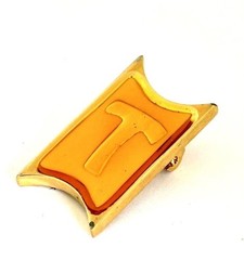 Vintage Celebrity NY letter T pin Monogram lapel pin