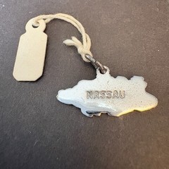 Vtg Leavens Sterling Silver 925 Travel Map Nassau Bahamas MCM Charm Pendant