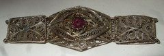 Silver Filigree Bracelet Elegant Estate Jewelry Vintage Style Seven Inches