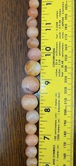 Vintage Peachy Orange Agate Necklace Beautiful Color Variations EUC