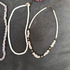 Vintage Y2K 70s 80s 90s Puka Shell Heishi Necklace Lot 12 Surfer Hawaiian