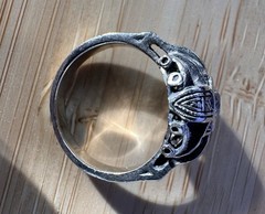 Art Deco 14k White Gold Diamond Wedding Engagement Ring Set Handcrafted Filigree