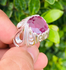 Natural Ruby Cushion Cut Ruby Ring Original Ruby Stone Ruby Wedding Gift Ring