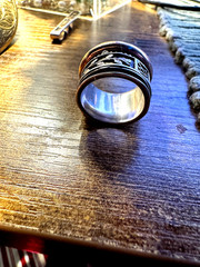 Vintage Silver and 10K Gold Flower Ring w/Crystal Stone Size 8 1/2