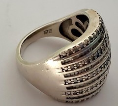 Vintage Sterling Silver 2 Ct Diamond Band Ring Lot Size ~6.5