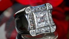 925 sterling silver size 11.25 ring 3.50ct cubic zirconia invisible set 17.90gr