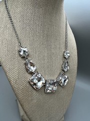 Paparazzi 18 inch clear Choker Faceted Necklace bl01