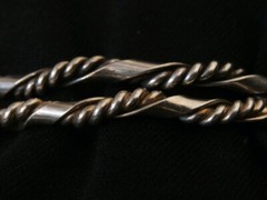 Unique Vintage Sterling Silver Twist Southwestern Bracelets. Make Offer! #1774