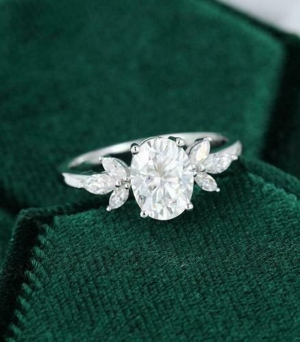 Art Deco Antique Vintage 3.10 Ct White Diamond Engagement Ring Set 925 Silver