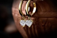 Solitaire Simulated Diamond Dangle Clip-On Austrian Zirconia Earrings Women Girl