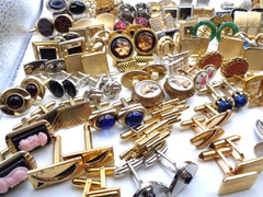 Vintage 9 lbs Estate Collector 300+ pc Cufflinks Tie Tac Clasp Clip Many Signed