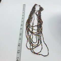 Boho Multi Strand Seed Bead Necklace & Bracelet Set Colorful Layering Festival