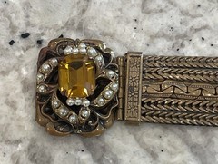 Antique Gold Tone (5) Multi-Strand “Victorian Style” Bracelet