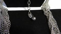 Vintage Unbranded Chain Necklace Silver Super Long Layering 45-56″ Adjustable
