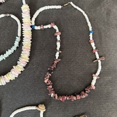 Vintage Y2K 70s 80s 90s Puka Shell Heishi Necklace Lot 12 Surfer Hawaiian