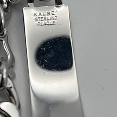 Vintage Sterling Silver Kalbe ID Nameplate Plaque With Stainless Steel Bracelet