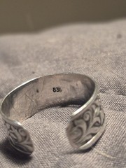Antique Navajo Ring 836 Silver Open Back Band