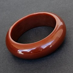 Vintage Chocolate Brown Lucite Resin Bangle Bracelet 111