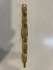 Vintage Lanvin Paris Gold Panel Bracelet