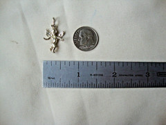 VINTAGE 1970-80s 3D CHERUB ANGEL STERLING SILVER STAMPED 925 CHARM/PENDANT