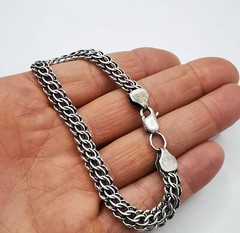Vintage Bracelet 8.46″ Sterling Silver 925 Handmade 14.75g Unisex Adult