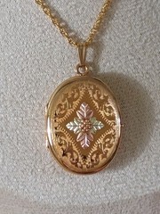 Vintage C. Co. 1/20 12K GF Storybook Locket with 14k GF Chain Stamped
