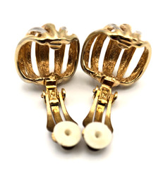Vintage Shiny Large Clip-On Huggie Earrings Gold/Silver Tone 1970s-1990s