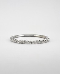 Designer 14k White Gold .45ct Pave Diamond Eternity Wedding Stackable Band Ring