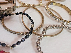 Vintage bracelets. Mixed metals. bangle, cuff, stones, beads. You get all 27