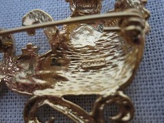 3 CHRISTMAS BROOCHES TREES + SLEIGH with RHINESTONES ~ SIGNED ROMAN & OTHERS