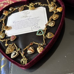 Joan Rivers Love Luck & Hope Heart 21 Charm Necklace – Complete Set Valentines