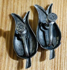 Vintage Sterling Silver Mid Century Tulip Flower Screw Back Earrings 3.25 Grams