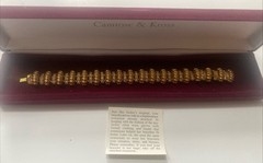 Camrose & Kross Jackie Kennedy JBK Crystal And Gold Tone Link Bracelet