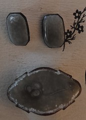 G.H. ART Inc. Handmade Enamel on Copper Bracelet, Earrings, and Brooch Set