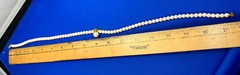 VTG JCP Gold Tone Faux Pearl Heart Rhinestone Earrings 18”Necklace Set/ Box C385
