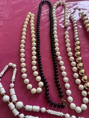 Lot Of Seven Vintage Bead Necklaces And One Bracelet All Nice Wearable Jewelry