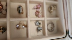Vintage Antique Estate Jewelry & Box Assorted Materials Few Silver 925 & Murano