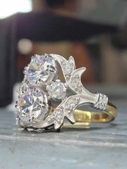 Art Deco Style 2.5Ct Round Cut Lab Created Diamond 925 Silver Engagement Ring