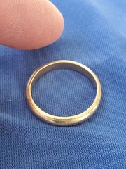 VINTAGE SOLID 14 KARAT GOLD Deco Wedding Band Size 8.25 Milgrain Ring 3.5 Grams