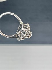 Vintage Ring 18K H.G.E Cubic Zirconia Stones Tested Sz 5.75