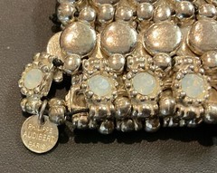 Philippe Audibert Paris Silver Plated Pewter Bead Multi Strand Bracelet – READ