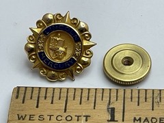 Vintage 1950’s LG Balfour 1/10 10K GF LINCOLN-MERCURY Lapel Pin Screw Back & Box