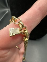 Vintage Lanvin Germany Gold Tone Black Stone And Crystal Necklace
