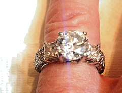 Vintage Lady’s 2.85ct Natural Diamond 5.35 TCW Platinum 900 Engagement Ring