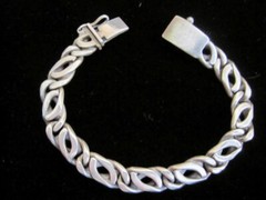 VTG STERLING SILVER CHAIN 8.25 in MELESIO RODRIGUEZ TR-114 56 gms TAXCO MEXICO