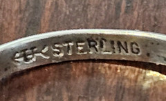 Vintage Uncas Mfg Co Sterling Silver CZ Ring