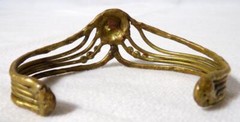 Arts & Crafts OOAK Gilded Bronze Dark Ages Cuff Bracelet