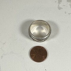 .925 Sterling Silver Vintage Spinner Ring See Pics For Size**