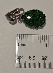 Jtv Chrome Diopside Teardrop Cluster Clip On Earrings….
