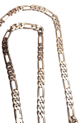 Vintage Classic Retro Style Chain Figaro Link Necklace Silver Tone Metal 22″ GUC